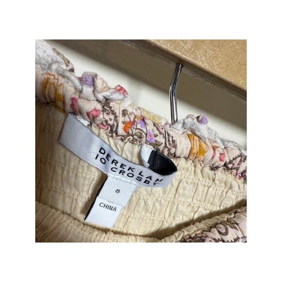 DEREK LAM 10 CROSBY Madani Linen Blend Smocked Skirt Sz. 8 - Picture 4 of 7